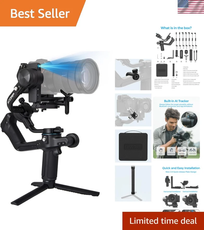 Max 5.51lbs SCORP 2 Gimbal Kit - Wireless Control & Vertical Shooting Capability - Image 1 of 4