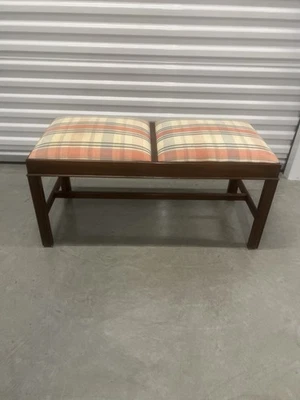 Henkel Harris Doble Cojín Taburete Banco Ventana Asiento Caoba ¡Bonito! Envío de $200 Foto 1 de 4