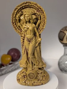 New Hecate Mythical Goddess Resin Statue Figure For Wiccans Witches Pagans Altar - Picture 1 of 6
