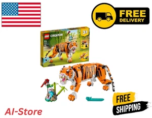 3-in-1 Majestic Tiger Building Set, Animal Toy Transforms into Panda or Koi Fish - Picture 1 of 4