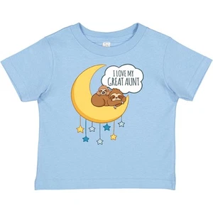 Inktastic I Love My Great Aunt Baby T-Shirt From Auntie Nephew Sloths Lover Moon - Picture 1 of 10