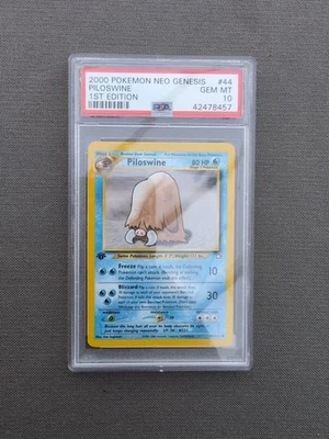 Piloswine 44 PSA 10 1st Edition Neo Genesis Graded Pokemon Card Vintage - Image 1 of 2