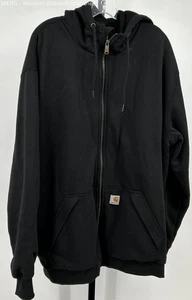 Carhartt Men's Black Solid Loose Fit Hoodie Jacket Outerwear XL Tall - Picture 1 of 5