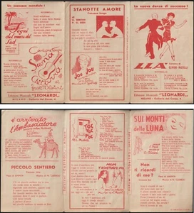 DEPLIANT PUBBLICITA' EDIZIONI MUSICALI LEONARDI MILANO - Picture 1 of 3