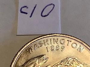 2007 P Wash State Quarter. Die Chips Errors on the 8 8 9 (Coin 10) - Picture 1 of 3