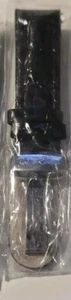 New Joe Rodeo Genuine band 22mm Blk Leather Band + Silver Buckle PRICE PER BAND - Picture 1 of 10
