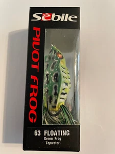 SEBILE PIVOT FROG  2-1/2", 1/2OZ, GREEN FROG, Bass Fishing, Topwater Crankbait - Picture 1 of 3