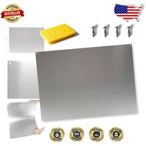 Polished Steel Backsplash - 24" x 30" Kitchen Protector with Pre-Drilled Holes - Picture 1 of 9