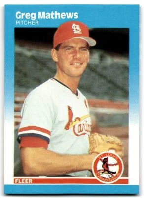 1987 Fleer Greg Mathews St. Louis Cardinals #303 - Image 1 of 2