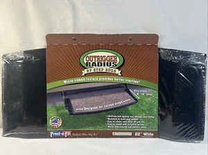 Prest-O-Fit OUTRIGGER Radius XT Black Onyx, 22" Wide, Curved RV Step Rug New - Picture 1 of 6