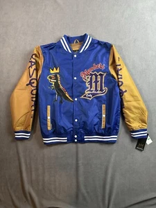Jean-Michel Basquiat Members Only Mona Lisa Large Varsity Light Bomber Jacket - Picture 1 of 5
