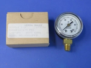 Versa Pressure Gauge 0-100 PSI 1.5" Dial 1/8" NPT Bott Connect 03010PF8, 075396 - Picture 1 of 4