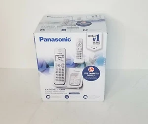 Panasonic KX-TGD532W 2-Handset Cordless Phone - White  - Picture 1 of 12
