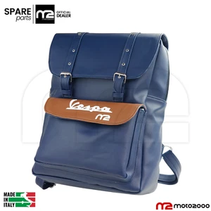 ZAINO ZAINETTO BORSA BLU PER PIAGGIO VESPA VINTAGE IN PELLE SINTETICA SPECIAL - Imagen 1 de 4