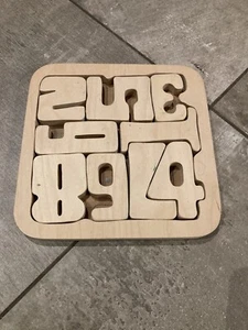Puzzle Zahlen Holz Ikea Lernspiel - Bild 1 von 2
