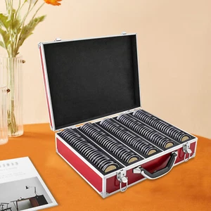 Aluminium Alloy Storage Box Case w/ Lock For 100 Graded Certified Coin Holders - Picture 1 of 16