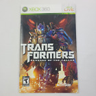 Folleto de repuesto Transformer Revenge of the Fallen Activision manual Xbox 360