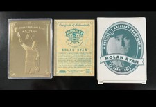 1996 Bleachers Greatest's Champions NOLAN RYAN 23K Gold Commemorative Card