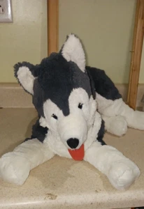 IKEA Plush LIVLIG Large Gray Husky Floppy Puppy Dog Stuffed Animal 26” EUC - Picture 1 of 4