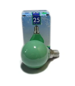 Lampadina colorata ad incandescenza E14 25W Leuci Sfera verde Made in Italy - Foto 1 di 1
