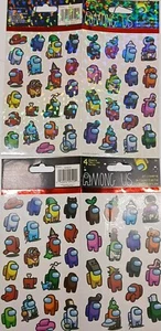 Among Us - Standard 4 Sheet Stickers Foil Prism  - Picture 1 of 5