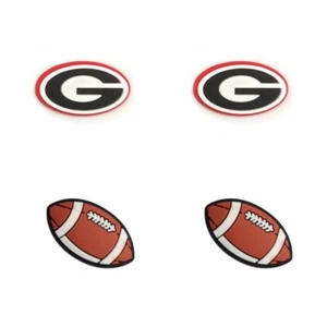NCAA Georgia Bulldogs Team For Crocs Shoe Charms Jibbitz - 4 Pieces - Picture 1 of 1