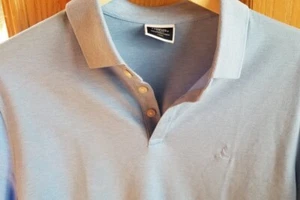 Charles Tyrwhitt Polo Shirt Mens Size L Baby Blue Casual Preppy EUC Free Ship - Picture 1 of 7