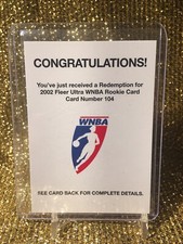 2002 Fleer Ultra #104 WNBA Ashja Jones Washington Mystics UConn Redemption RC