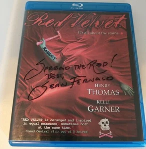 Red Velvet - Blu Ray Sean Fernald Autographed Case - Henry Thomas - Kelli Garner - Picture 1 of 4