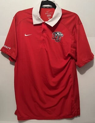Nike Dri-Fit Liberty Univerty Flames Polo ASUN Rojo Camisa Fútbol Para Hombre Talla M Foto 1 de 4