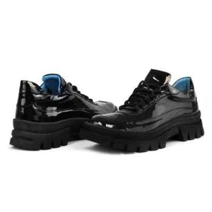 VALENTINA RANGONI MARACANA Women's Black Glove Leather Platform Shoes Sz 9.5 NIB - Picture 1 of 16