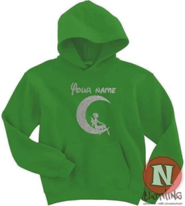 Personalised Fairy moon Hoodie kids Hoody fun cool activity sports activewear - Picture 1 of 13