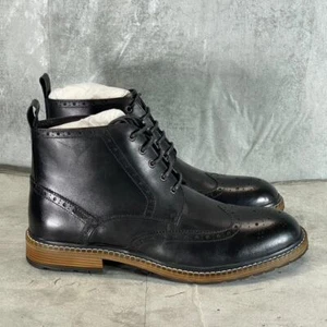 VINTAGE FOUNDRY CO. Men's Black Leather Titus Lace-Up Ankle Boots SZ 9 - Picture 1 of 12