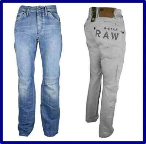 Jeans Uomo G-star raw Bianco Regular a Gamba Larga Cargo Svasato Largo 46 48 50 - Foto 1 di 25
