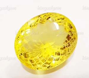 ¡¡¡Precioso!!! 100 quilates cuarzo limón forma ovalada excelente corte piedra preciosa suelta - Imagen 1 de 6