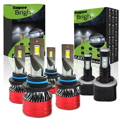 For Cadillac DeVille Sedan 4-Door 4.6L 1998-2005 LED Headlight + Fog Light Bulbs - Imagem 1 de 4