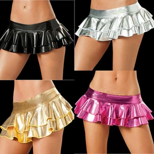 MICRO MINI JUPE 36 38 XS S CUIR VINYLE SEXY FEMME WOMAN SKIRT UNDERWEAR - Imagen 1 de 7