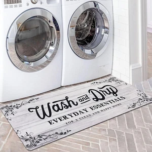 Laundry Room Rug Runner 20"X48" Non Slip Waterproof Laundry Mats for Laundry Roo - Picture 1 of 12