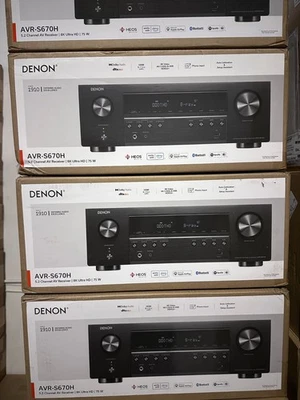New Denon AVR-S670H 5.2 Ch Home Theater Receiver, 8K UHD HDMI Receiver (75W x 5) - Image 1 of 2