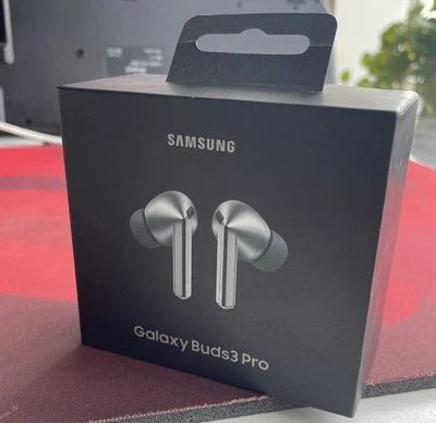 Brand New SAMSUNG Galaxy Buds 3 Pro AI True Wireless Bluetooth Earbuds Silver - Image 1 of 4