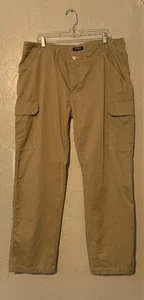 Mens True Religion Cargo Straight Leg Pants Tan Size 36x32 MSRP $159 NWT - Picture 1 of 5