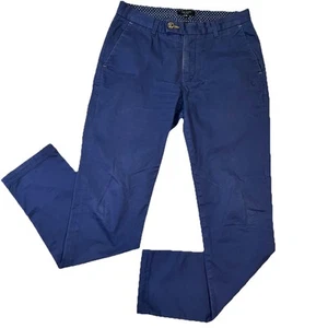 Ted Baker London Herren Größe 30R Gerades Bein Baumwolle Chino Marineblau - Bild 1 von 10