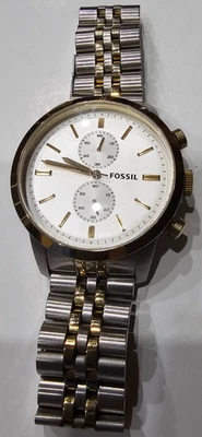 Fossil Watch Townsman FS4785 Two-Tone Chronograph .. Will replace Battery - Image 1 of 2