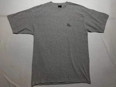 复古 90 年代 No Fear T 恤刺绣灰色男式大号垃圾滑板美国标签 — 第 1/4 张图片