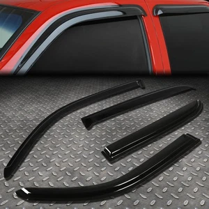 FOR 04-06 TUNDRA CREW CAB SMOKE TINT WINDOW VISOR SHADE/SUN WIND/RAIN DEFLECTOR - Picture 1 of 11