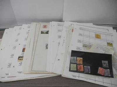 AUSTRALIA Y ESTADOS, acumulación de sellos bisagras en páginas, vidrieras, otros Foto 1 de 4