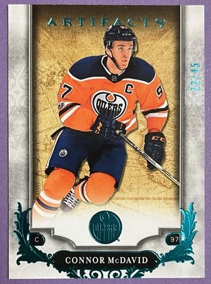 2018-19 Upper Deck Artifacts Connor McDavid #101  Teal Base 22/45 - Image 1 of 2