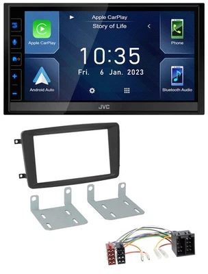 JVC DAB Bluetooth MP3 USB 2DIN Autoradio für Mercedes C W203 2000-2004 - Bild 1 von 4