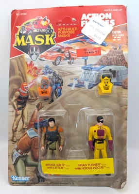 M.A.S.K Mask Bruce Sato Brad Turner Kenner Figures 1986 MOC Sealed New - RK279 - Image 1 of 4