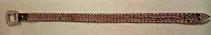 Animal Print Brown Faux Fur Studded Rhinestone Belt - measures 35.5", no size - Picture 1 of 12